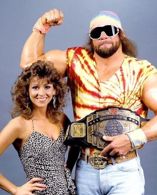 Macho Man Randy Savage & Miss Elizabeth Magnet Wrestling Picture With Belt