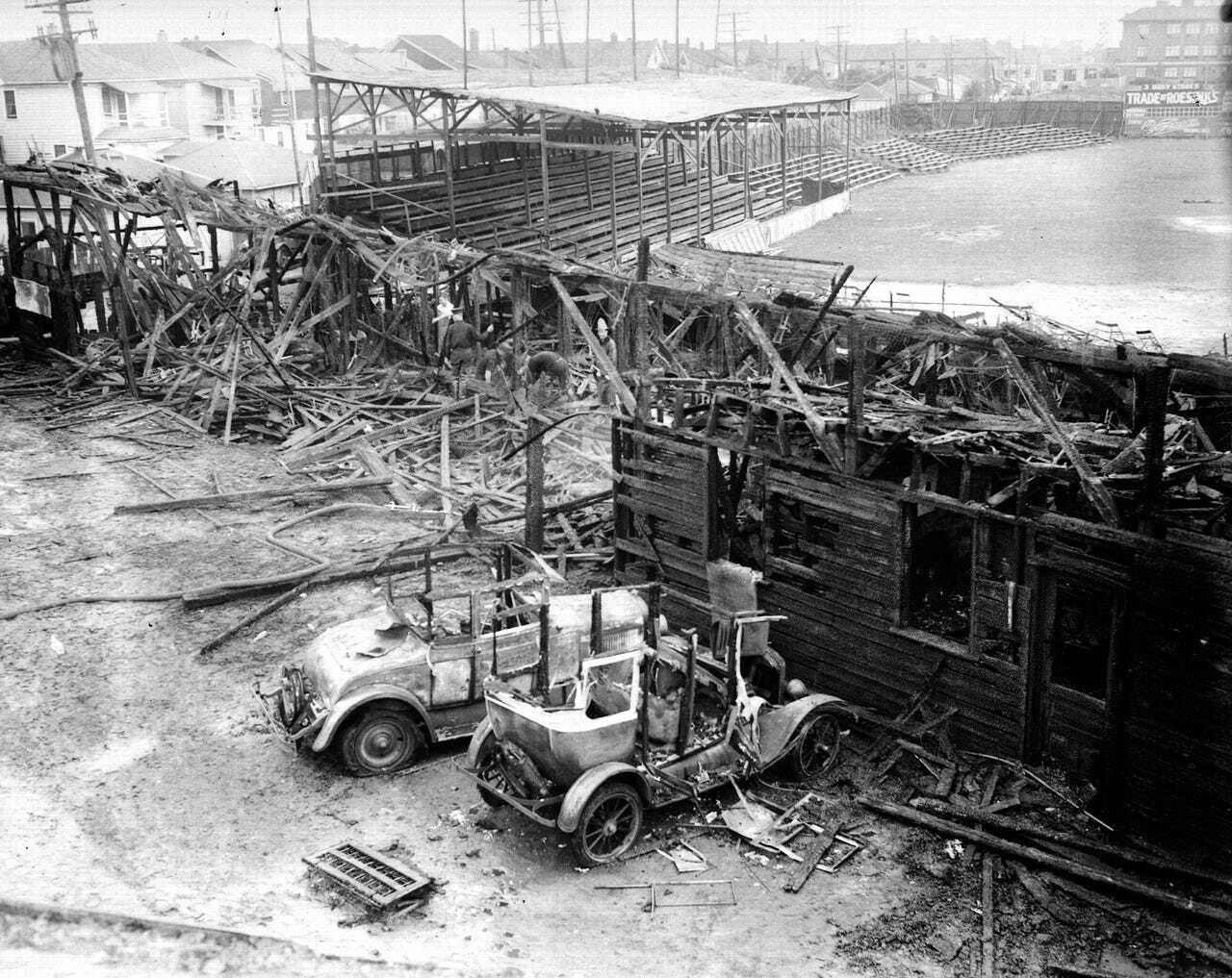 Mack Park Photo Detroit Stars Baseball Picture Negro League 1929 Fire