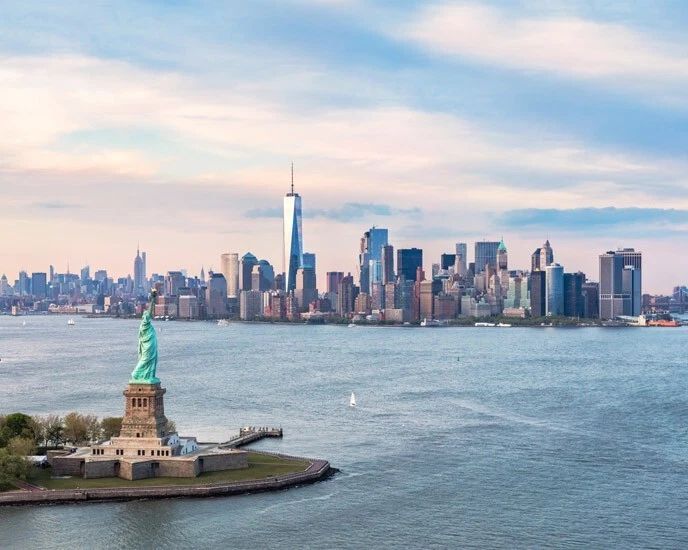 Manhatten Skyline And World Trade Center Glossy Magnet Print Art Magnet 1