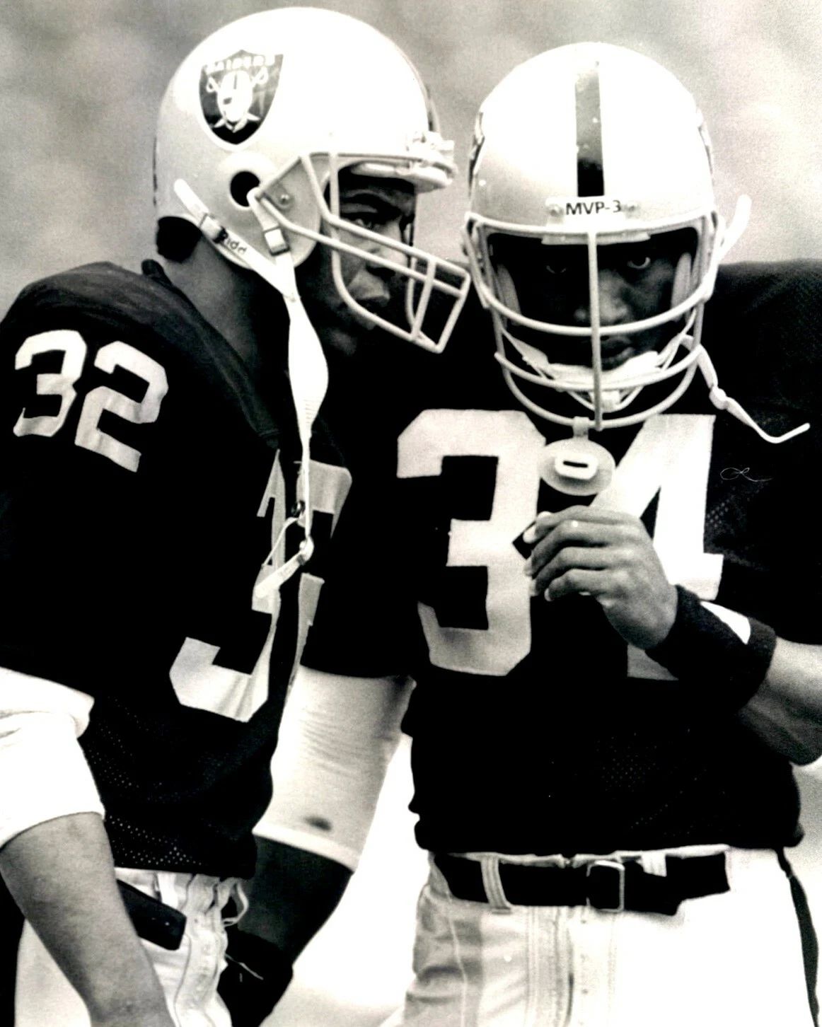 Marcus Allen & Bo Jackson Photo Oakland Raiders La Picture Nfl Football Bw