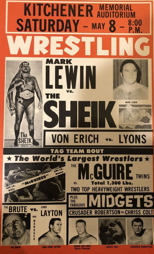 Mark Lewin Vs The Sheik Photo Wrestling Picture Wwf