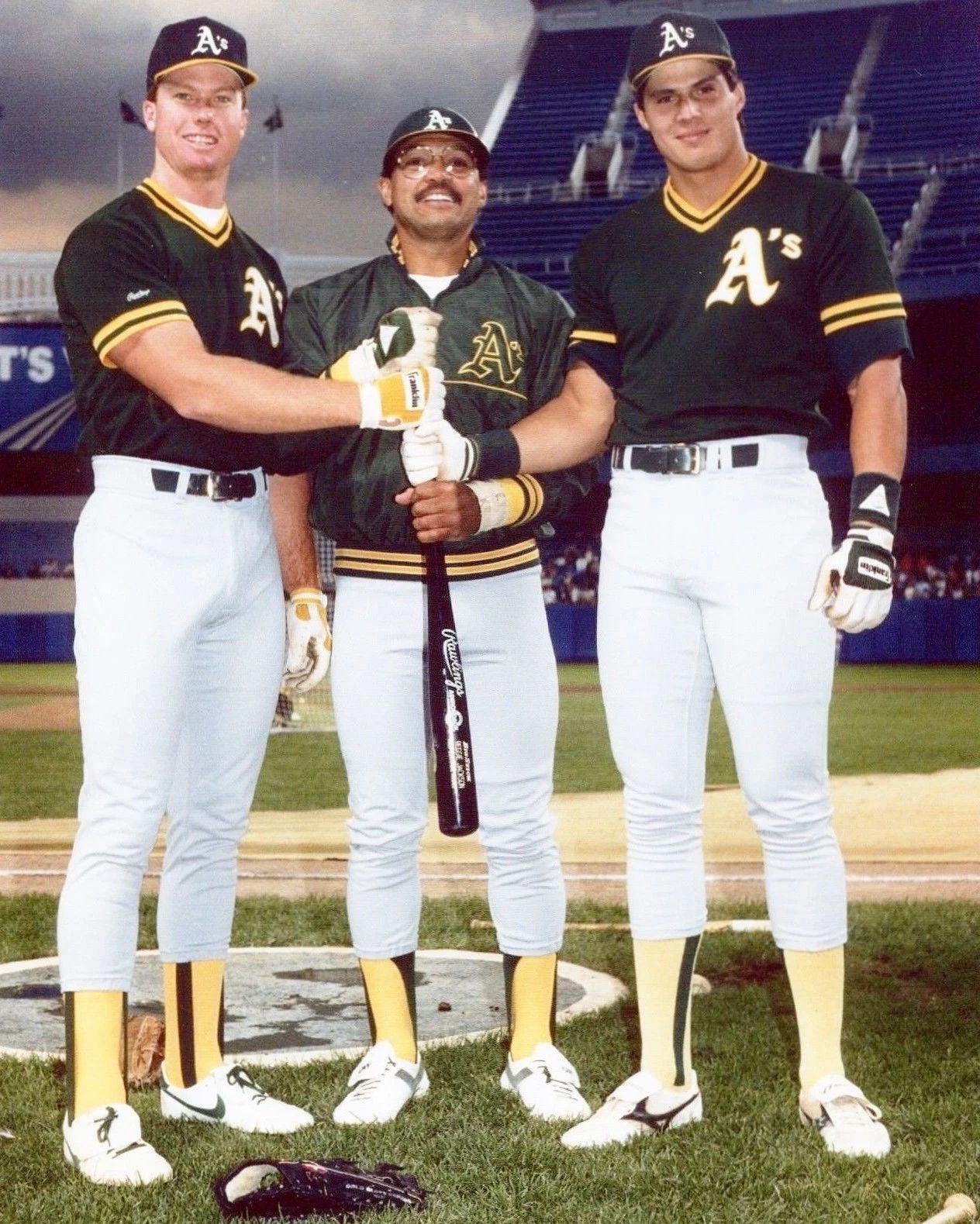 Mark Mcgwire Reggie & Jose Canseco Photo Athletics A'S Baseball Picture Mlb