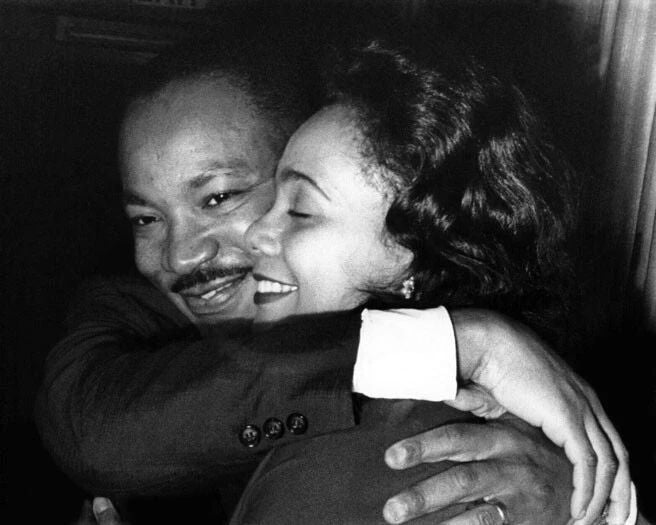 Martin Luther King Jr And Coretta King Glossy Keychain Print Minister Keychain