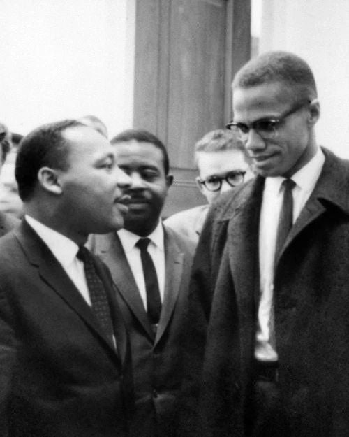 Martin Luther King Jr And Malcolm X Glossy Keychain Historical Keychain