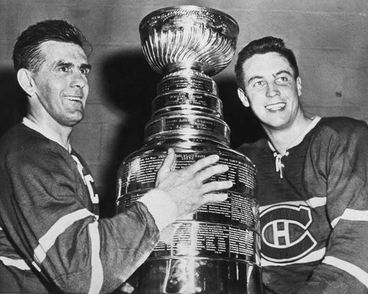Maurice Richard And Jean Beliveau Glossy Photo Montreal Canadiens Print