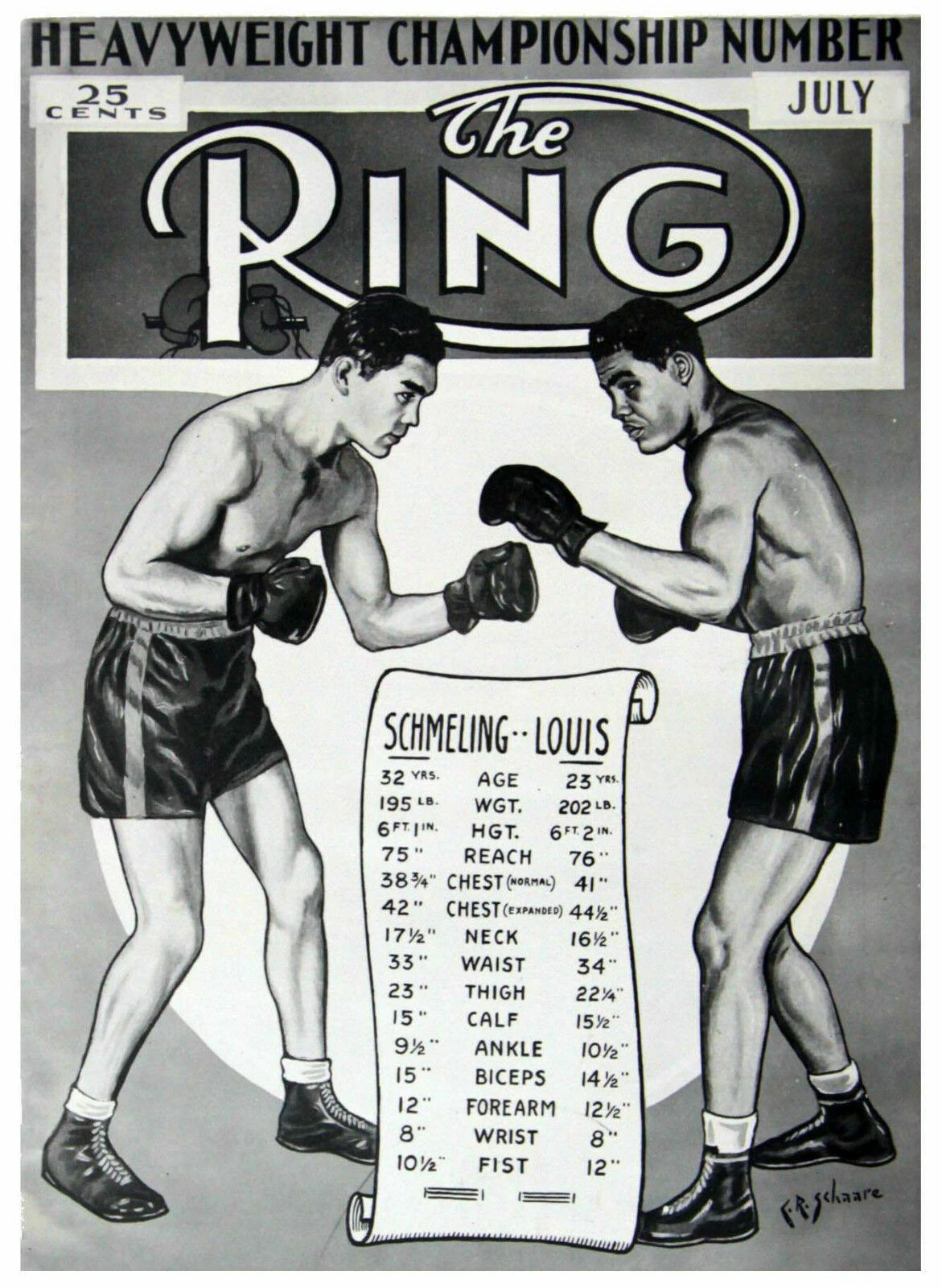 Max Schmeling Vs Joe Louis Keychain Boxing Picture Bw