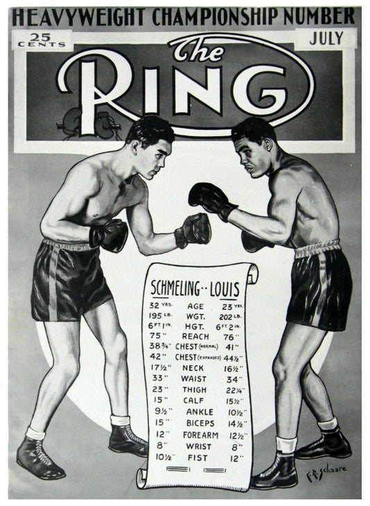 Max Schmeling Vs Joe Louis Keychain Boxing Picture Bw