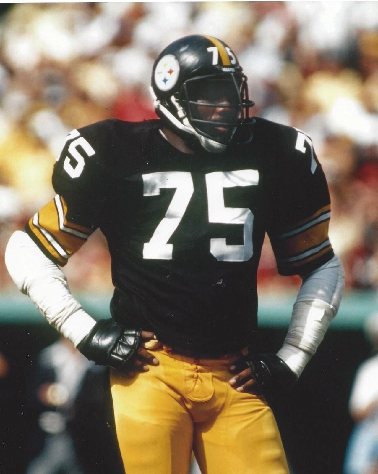 Mean Joe Greene Keychain Pittsburgh Steelers Nfl Football Hands On Hips