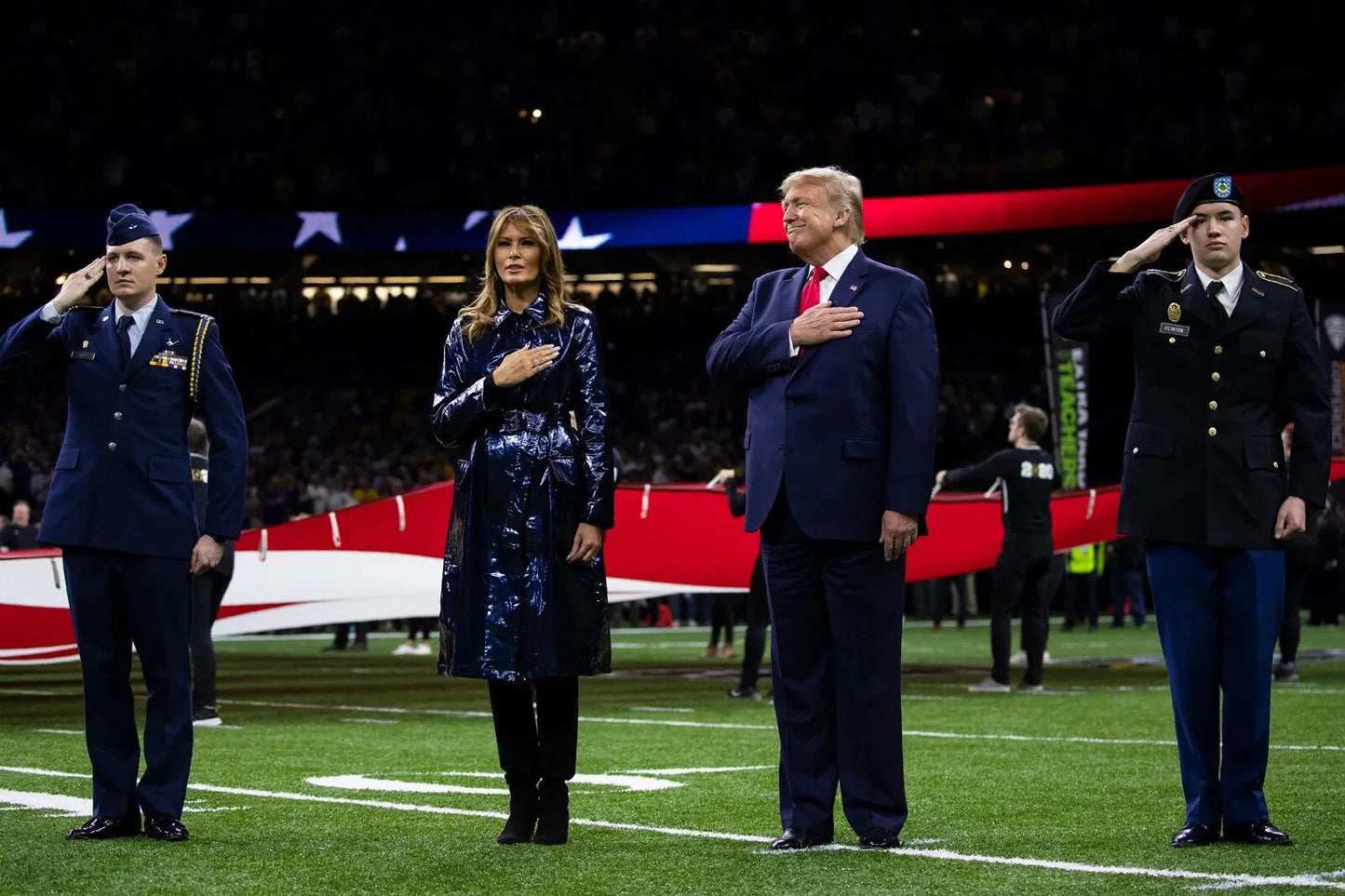 Melania & Donald Trump 2020 College Football National Anthem Magnet