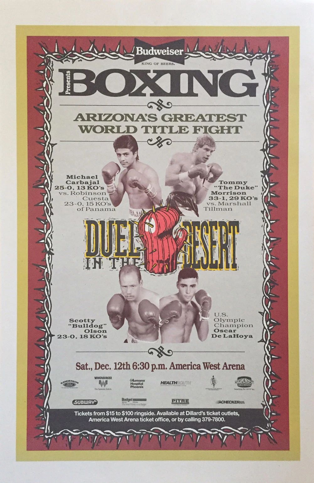Michael Carbajal Vs Robinson Cuesta Boxing T Morrison 300 Piece Jigsaw Puzzle