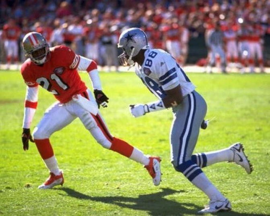 Michael Irvin & Deion Sanders Photo 49Ers Cowboys Nfl Football In Coverage