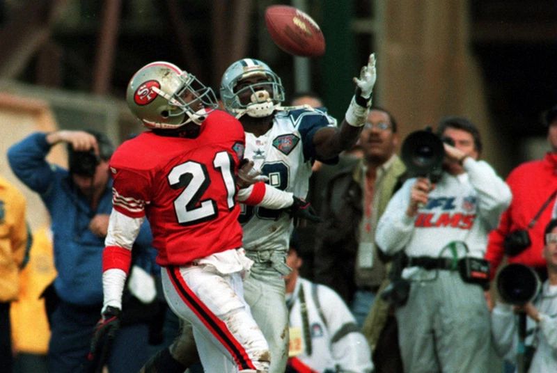 Michael Irvin & Deion Sanders Photo 49Ers Cowboys Nfl Football Wide Border