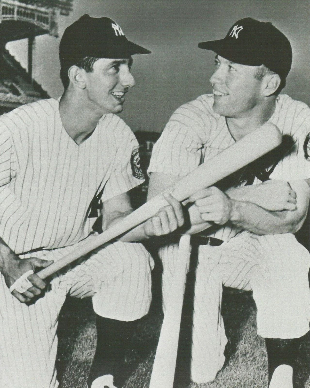 Mickey Mantle & Billy Martin Photo New York Yankees Ny Baseball Picture