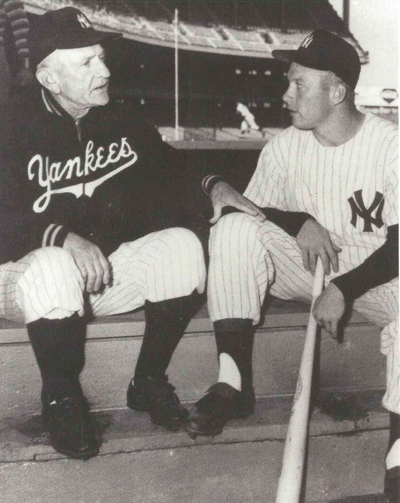 Mickey Mantle & Casey Stengel Magnet New York Yankees Ny Baseball Picture