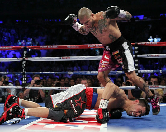 Miguel Angel Cotto Vs Sergio Martinez Photo Boxing Picture Face Down