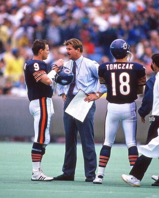 Mike Ditka And Jim Mcmahon Glossy Photo Chicago Bears Print Poster