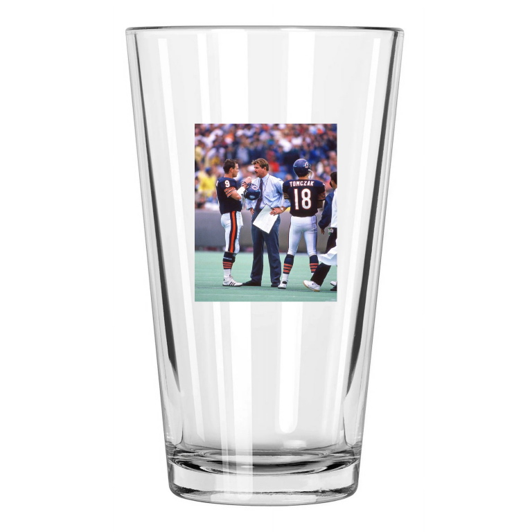 Mike Ditka And Jim Mcmahon Photo Chicago Bears Pint Beer Drinking Glass