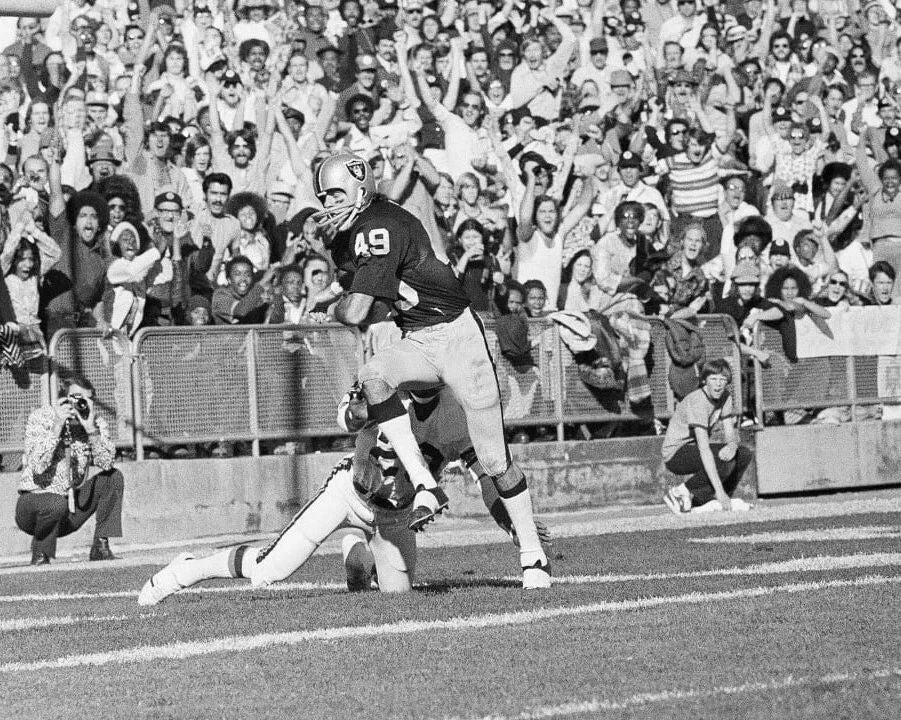 Mike Siani Photo Oakland Raiders Picture Nfl Football Bw