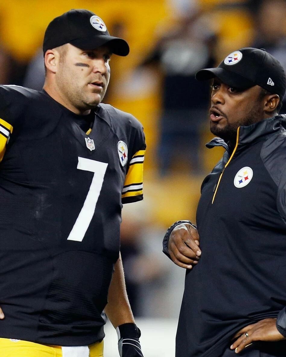 Mike Tomlin & Ben Roethlisberger Photo Pittsburgh Steelers Picture Football