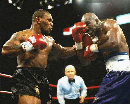 Mike Tyson Vs Evander Holyfield Photo Boxing Picture Action Mills Lane