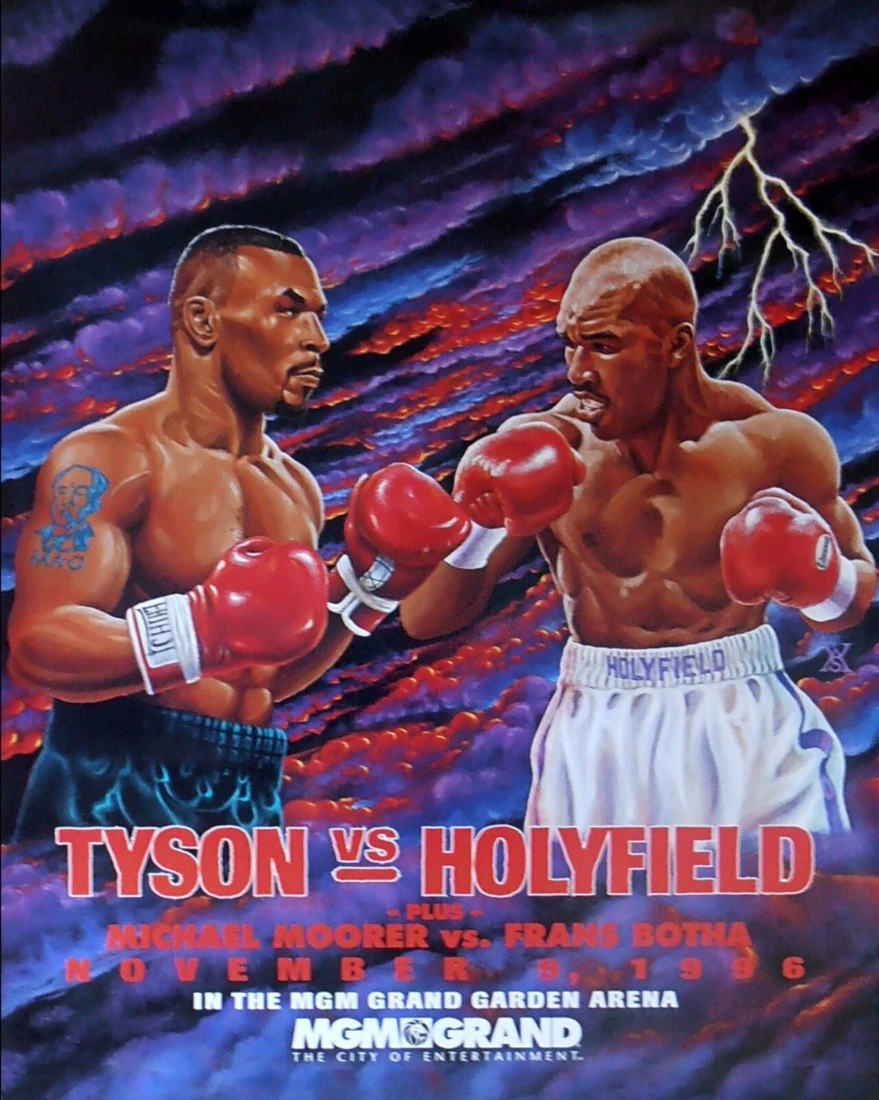 Mike Tyson Vs Evander Holyfield Photo Boxing Poster Picture