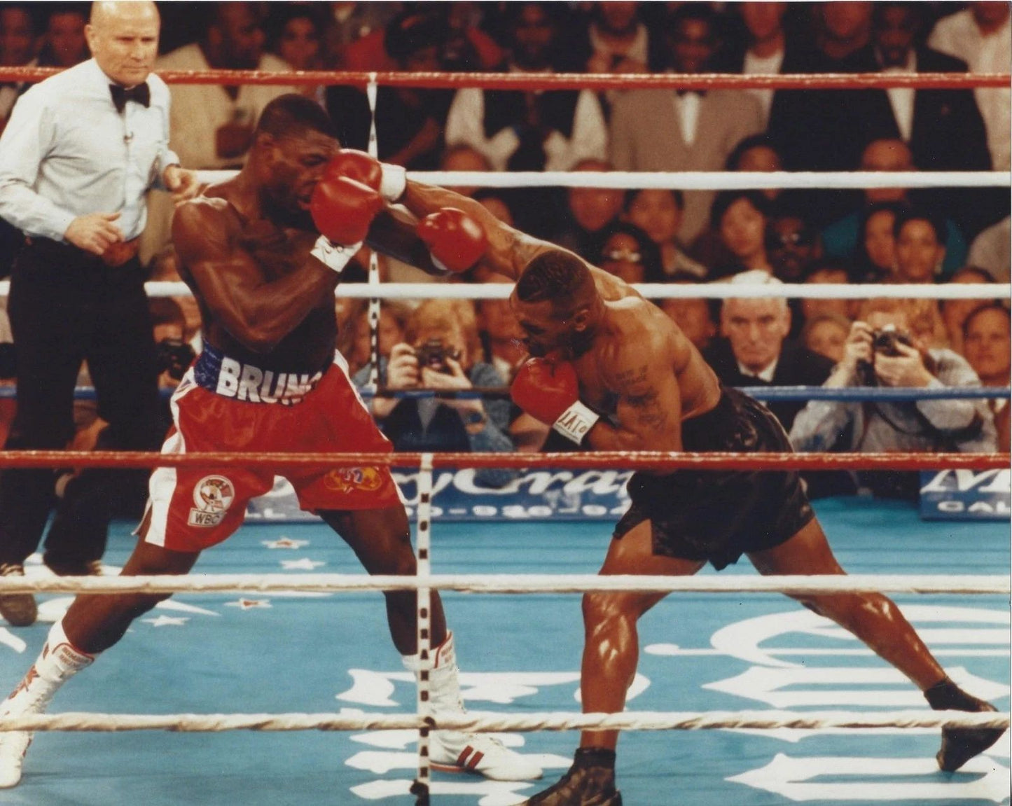 Mike Tyson Vs Frank Bruno Magnet Boxing Picture Solid Right Mills Lane