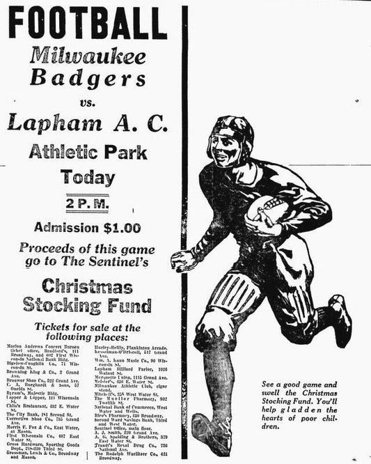Milwaukee Badgers Vs Lapham A.C. Picture Football Read Below