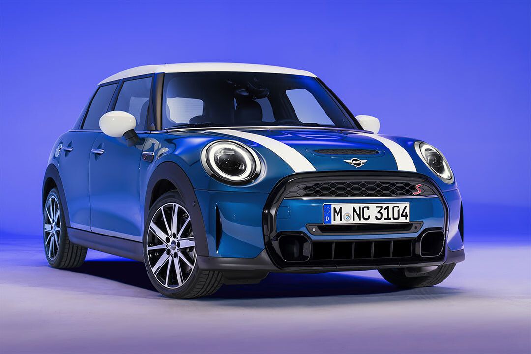 Mini Cooper 5Door Blue Car Wall Indoor Decor Poster