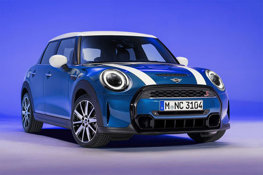 Mini Cooper 5Door Blue Car Wall Indoor Decor Poster
