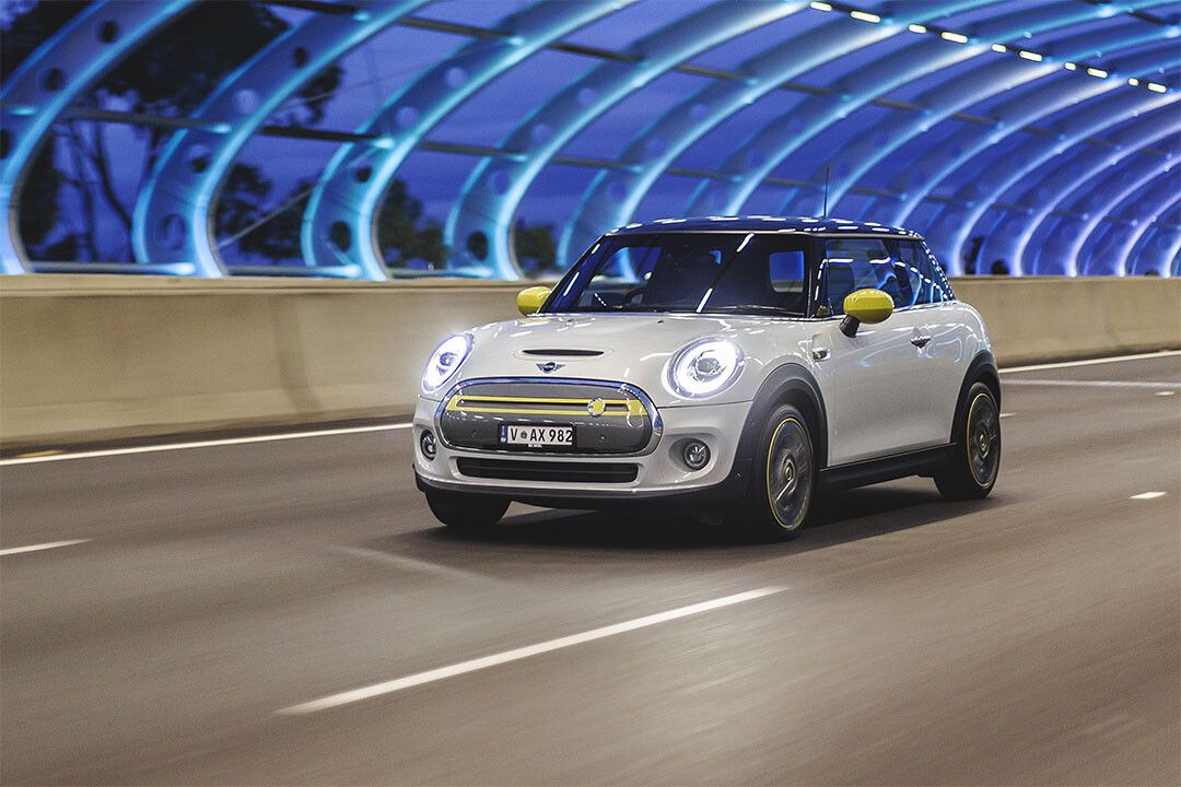 Mini Cooper Se English Small Car White Wall Indoor Print Poster