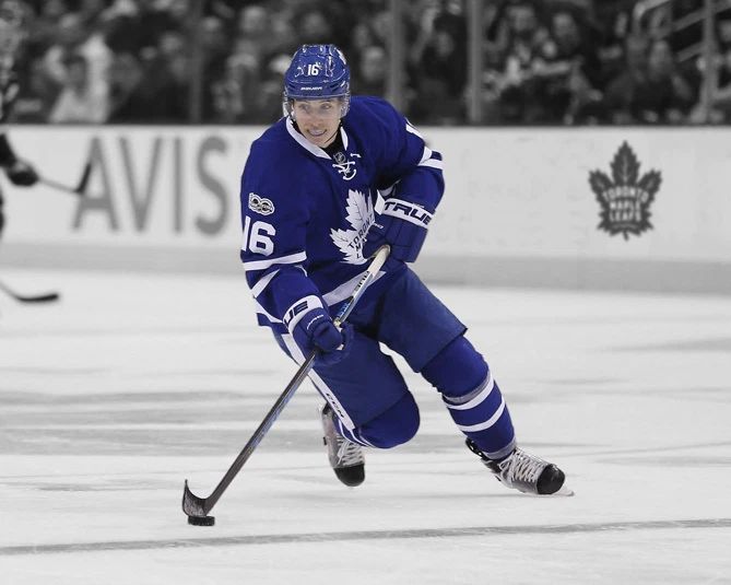 Mitchell 'Mitch' Marner Glossy Keychain Spotlight Print Toronto Maple Leafs