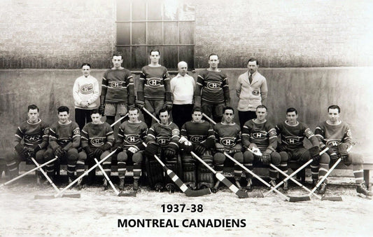 Montreal Canadiens 1937 38 Team Photo Hockey Nhl Picture