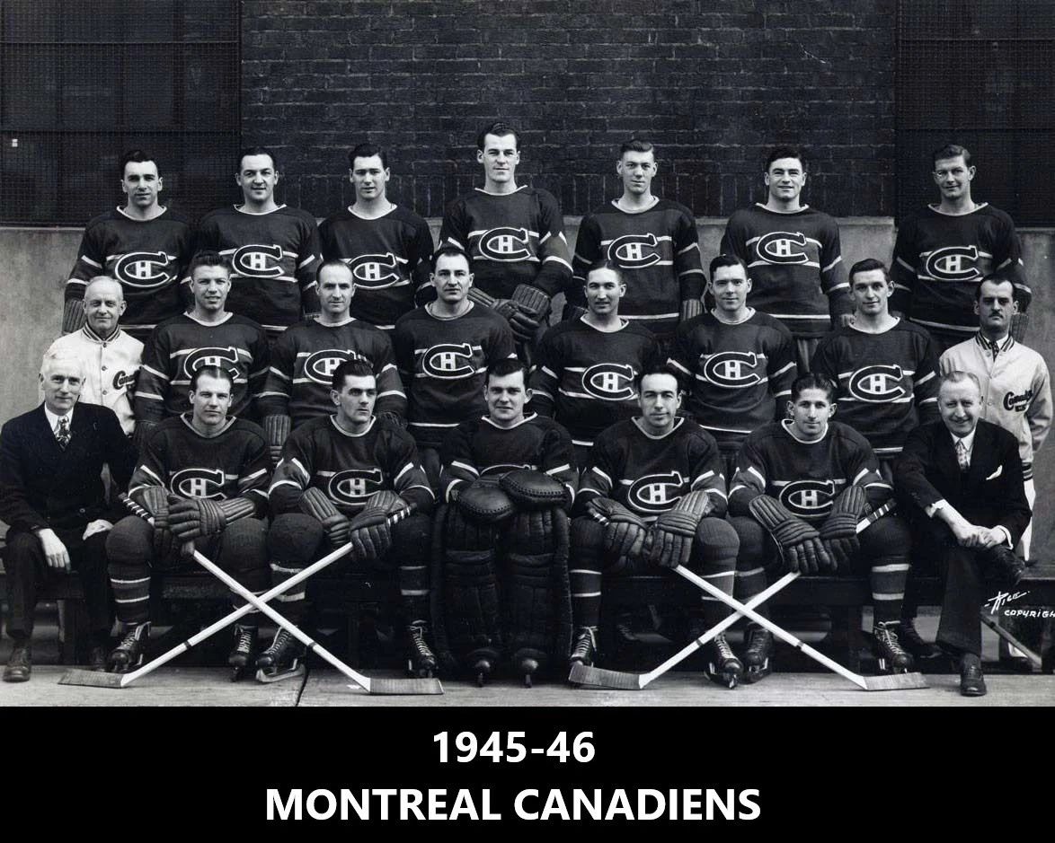 Montreal Canadiens 1945 46 Team Photo Hockey Nhl Picture