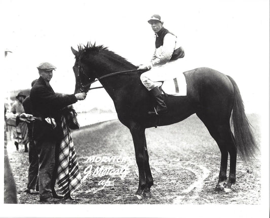 Morvich Magnet Horse Racing Picture Jockey J Metcalf