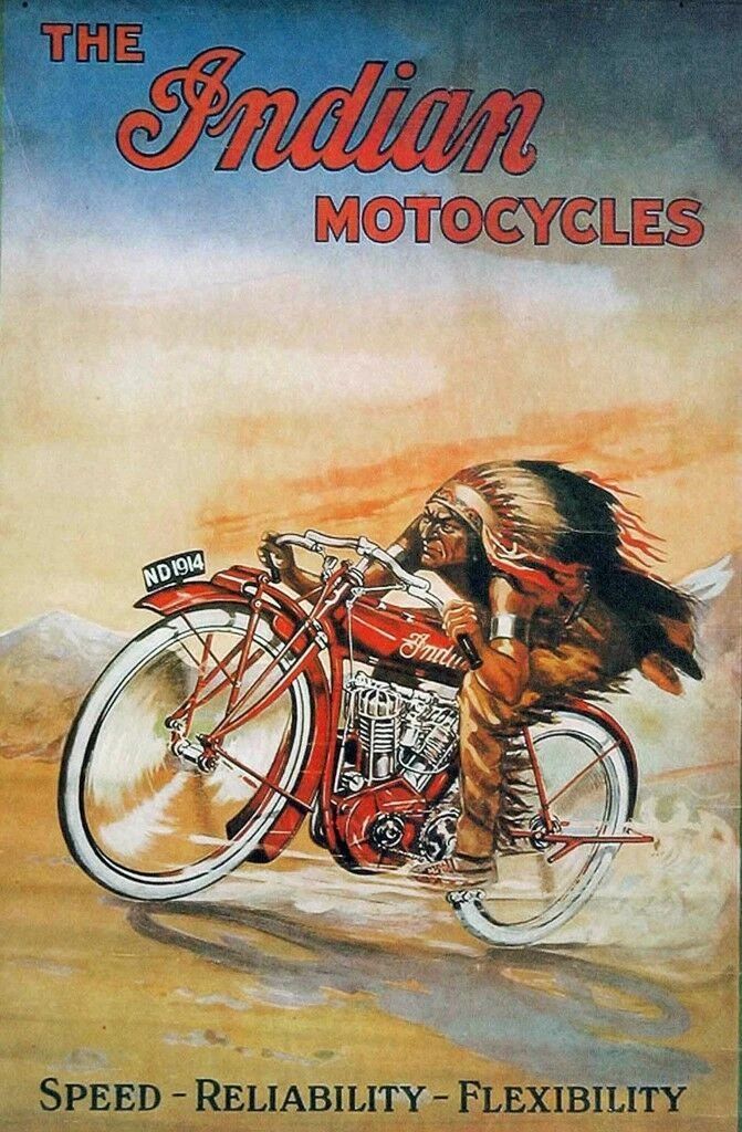 Motocycles Magnet Picture Wide Border