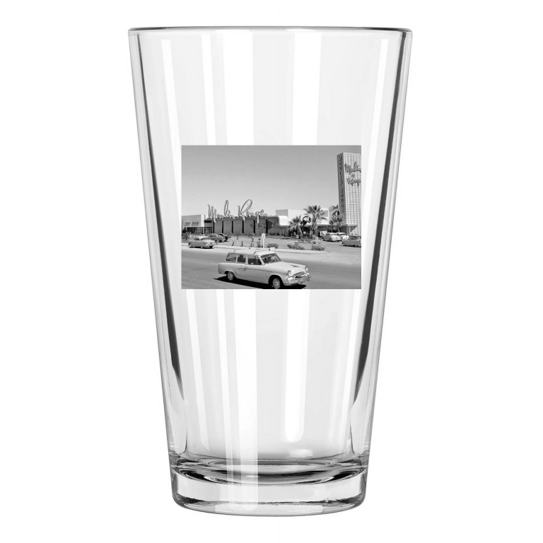 Moulin Rouge Hotel Casino Las Vegas Photo 1955 Pint Beer Drinking Glass