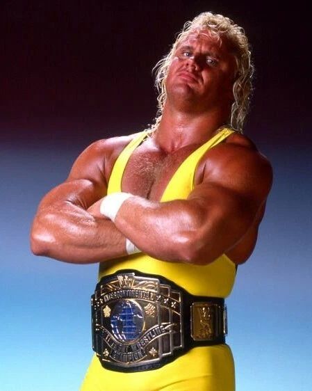 Mr Perfect Keychain Wrestling Picture Wwe Awa Curt Hennig With Belt
