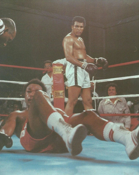Muhammad Ali Downs George Foreman Photo Boxing Picture Color
