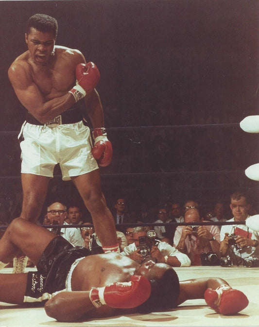 Muhammad Ali Floors Sonny Liston Keychain Boxing Picture Color