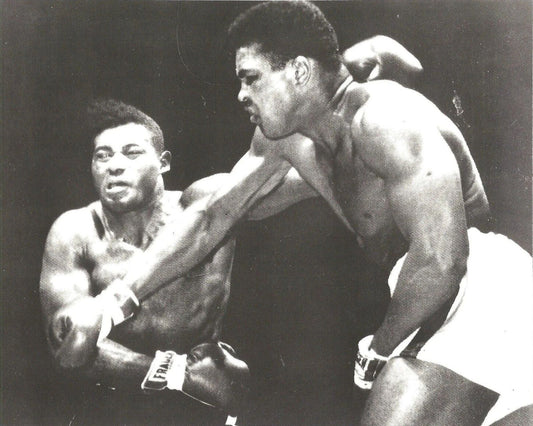 Muhammad Ali Hits Floyd Patterson Keychain Boxing Picture Bw