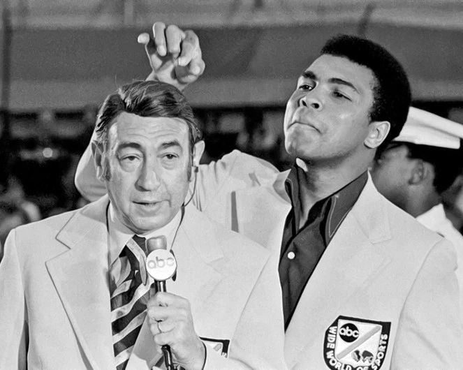 Muhammad Ali & Howard Cosell Glossy Keychain Boxing Trials Print Cassius Clay