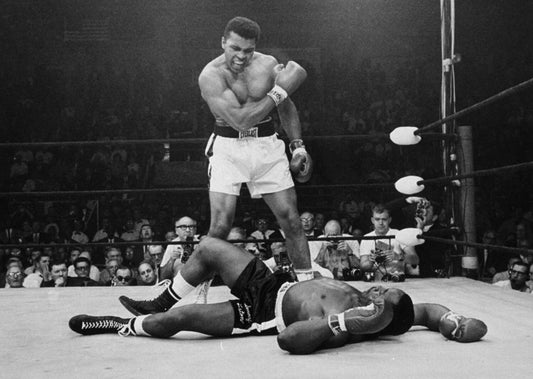Muhammad Ali Knocks Out Sonny Liston Iconic Boxing Picture Photo Print