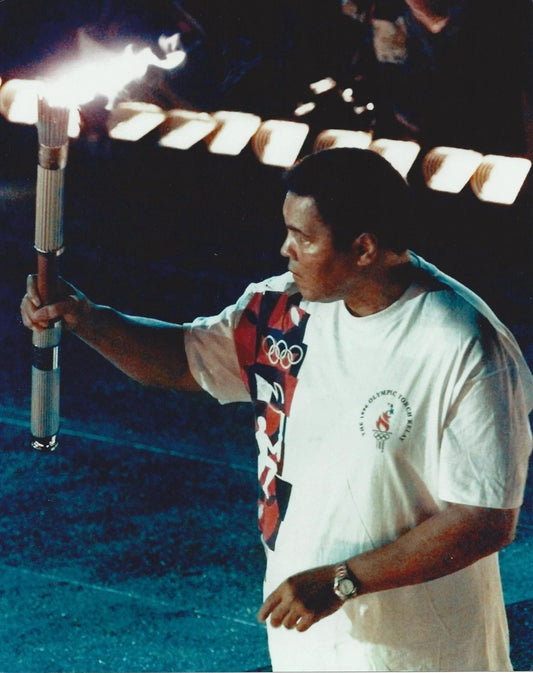 Muhammad Ali & Olympic Torch Keychain Boxing Picture