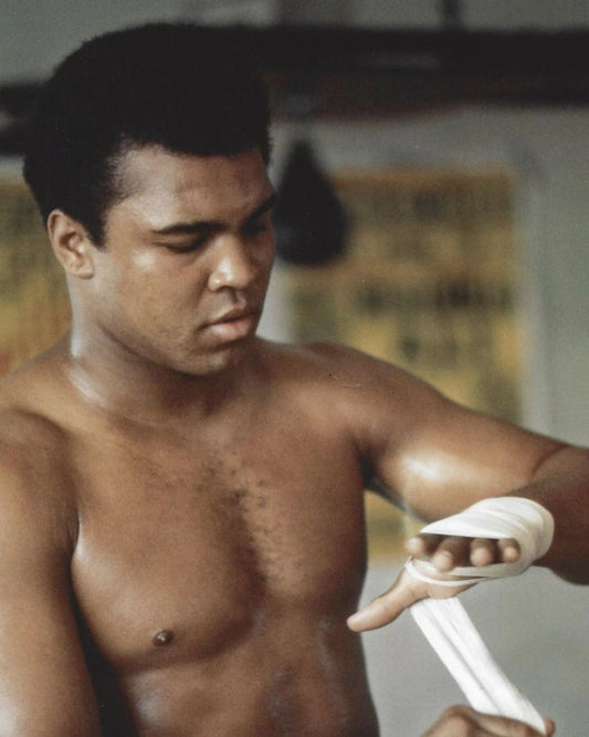 Muhammad Ali Photo Boxing Color Taping Hands