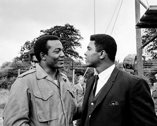 Muhammad Ali And Jim Brown Glossy Keychain Keychain Boxing Print