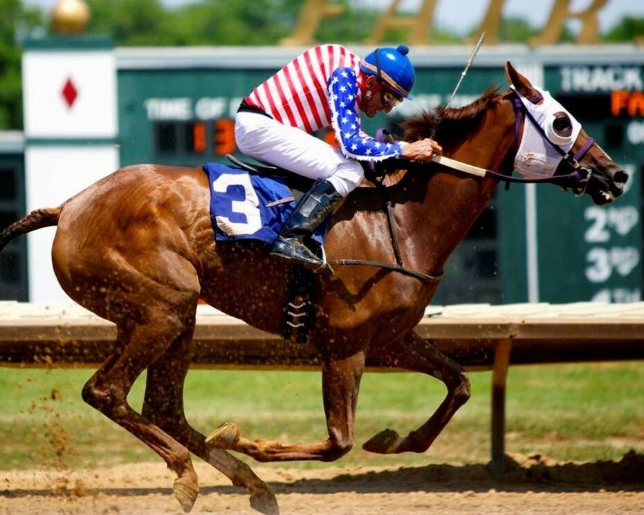 Mu Country Breese Photo Horse Racing Picture Jockey R.A. Cowboy Jones