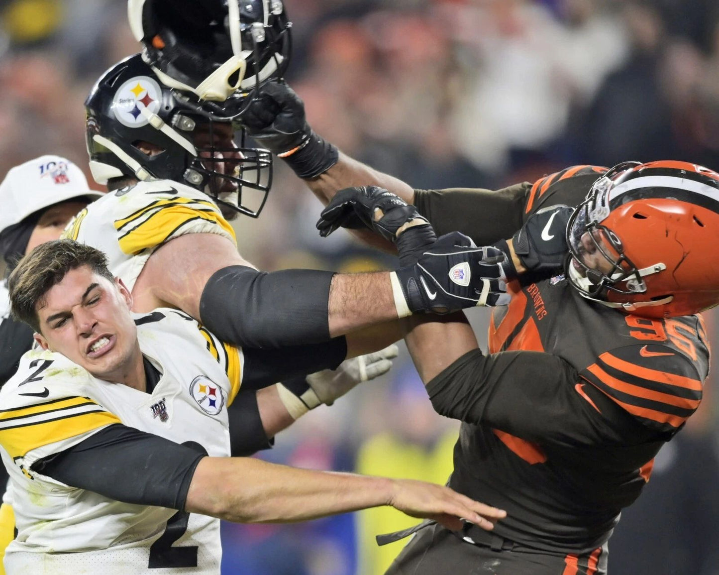 Myles Garrett & Mason Rudolph Magnet Cleveland Browns Pittsburgh Steelers