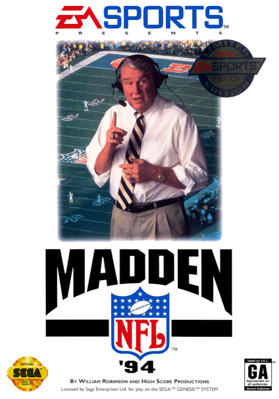 Madden 94 (Usa) Genesis Print Poster