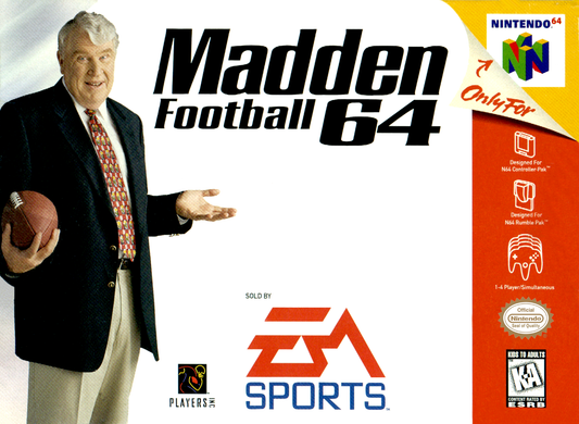 Madden Football 64 N64 Print Poster