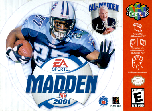 Madden Nfl 2001 N64 Print Poster